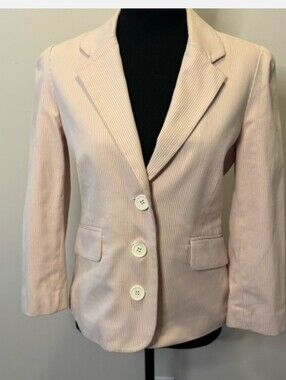 Juicy Couture Tailored Light Pink Pinstripe Blazer